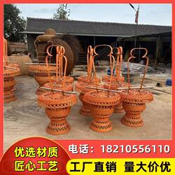 Flower Baskets for Offering Blessings, Rattan Flower Baskets for Grand Openings, Festive Square Decorations, Tomb-Sweeping Ceremonies, Store Large Celebrations, Willow-Woven Performance Memorials