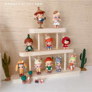 
Storage and Organize Home Storage Pub Box Figure Storage Box Three-layer Multi-layer Solid Wood Blind Box Doll Hand-in-Car Desktop