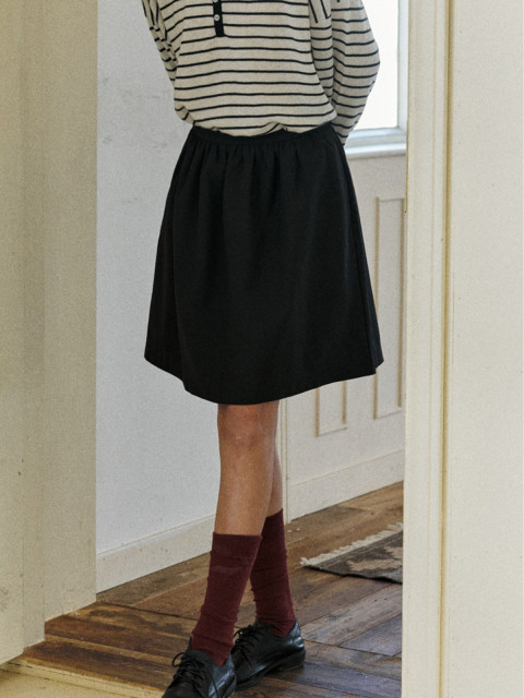 
White CUNBAI Wool Literary Irregular A-line Skirt Women's Spring Waist Pleated Flower Brave Short Skirt