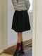 
White CUNBAI Wool Literary Irregular A-line Skirt Women's Spring Waist Pleated Flower Brave Short Skirt