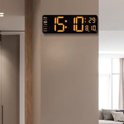 Simple Digital Clock, Modern Living Room Wall Clock, Gym Large Screen Electronic Clock, Desktop Silent Snooze Alarm Clock