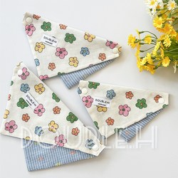 DOUBLE.H hand-customized pet cat Maltese bear small fresh pastoral style bib saliva towel