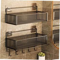shelf bathroom wall toiletries finishing storage rack