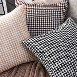 Houndstooth Pattern Pillowcase Ins Style Nordic Light Luxury Bed Headrest Cushion Office Cushion Car Backrest Sofa Pillow