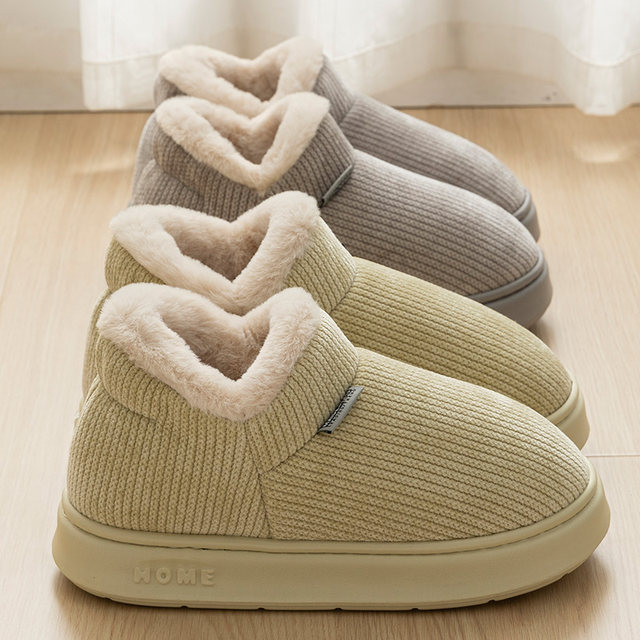 Cotton slippers for women winter 2025 new indoor home non-slip soft bottom thickened thermal bag and cotton slippers for outer wear