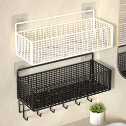Bathroom Storage Rack, No-Drill Toilet Shelf, Wall-Mounted Organizer, Hanging Wall Bathroom Storage Rack