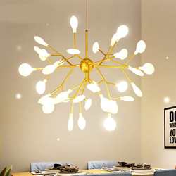Nordic living room chandelier postmodern simple branch restaurant bedroom lamp creative personality clothing store firefly lamp fixture