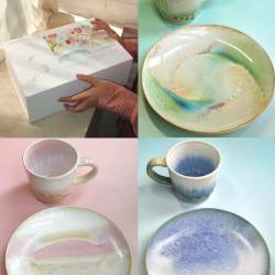 Pigoo Spring Gift Box Cup and Plate Set Handmade Porcelain Jingdezhen Ceramic Mug and Plate Birthday Gift