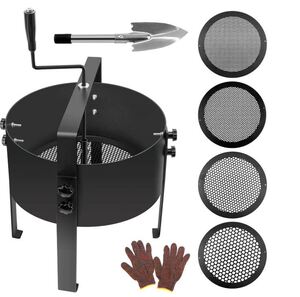 
Rotary scr rotating soil sieve compost mesh sieve filter garden pot metal dust sieve