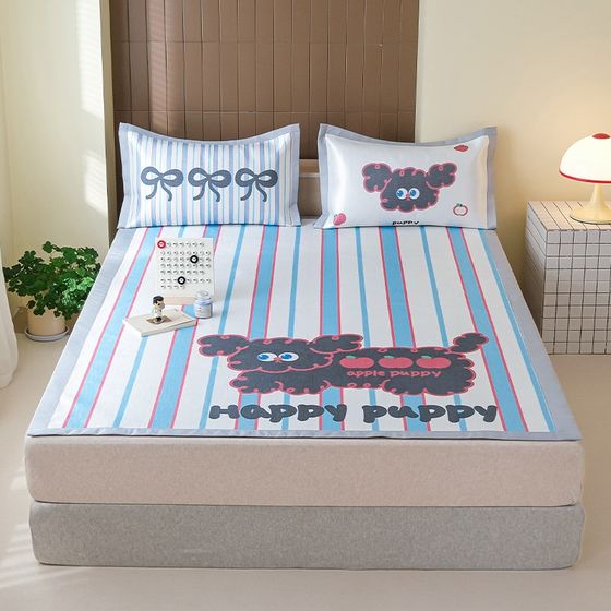 
2025 new summer ice silk cool mat three-piece set Class A mother and baby grade household cool mat student dormitory soft mat