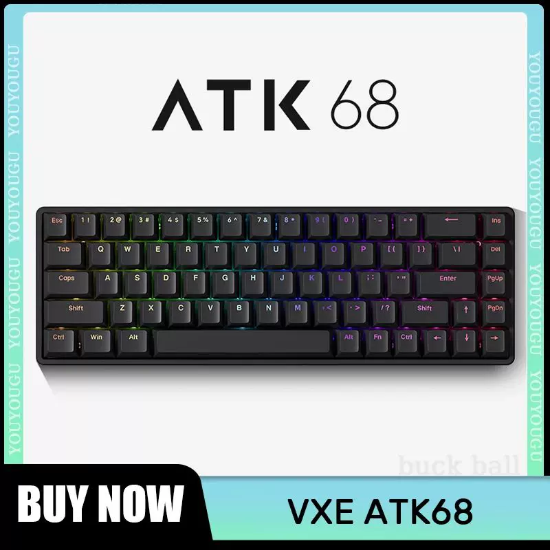 注文割引 VXE 68 ATK68 ATK68 G版 Esports, White Teclado キーボード