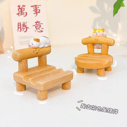 Cute Pet Phone Stand, Desktop Stool, Creative Ornament, iPad Tablet Chair Support Stand, Kitten Office Desk Lazy Phone Holder, Universal Multi-Functional Binge-Watching Gadget