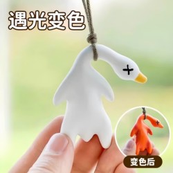 Uv Color-Changing Roast Duck Pendant, Temperature-Sensitive Color-Changing Roast Duck Pendant, Bag Charm, Car Phone Creative Keychain