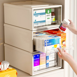 Luyi Transparent Medicine Box, Drawer-Type Medicine Storage Cabinet, Large-Capacity Household Medicine Box
