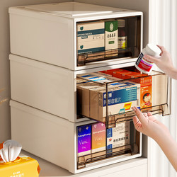 Luyi Transparent Medicine Box Medicine Storage Box Drawer-Type Household Medicine Box Large Capacity Medicine Storage Cabinet Family Pack