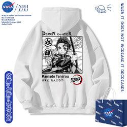 Nasa Demon Slayer Collaboration Hoodie Men's Jacket Autumn Tanjiro Kamado Zenitsu Anime Merchandise Clothing