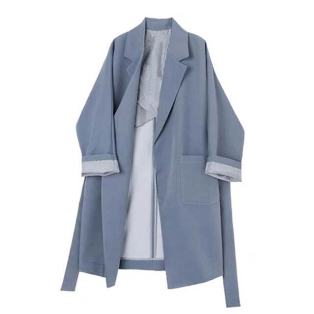 200Jin [Jin equals 0.5 kg] Foreign trade extra large size women's clothing AliExpress Amazon European and American style mid-length suit windbreaker jacket makes you look thin

