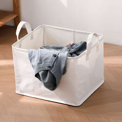 Fabric Storage Box, Household Clothes Storage Basket, Toy and Clothing Storage Basket, Japanese-Style Foldable Dirty Clothes Basket, Canvas Box