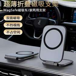 2026 New Ultra-Thin Foldable Magnetic Car Phone Holder, Compatible with Android Phone Navigation, Space-Saving Dual-Sided Magnetic Mount for Car and Home Use