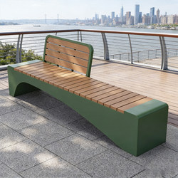 Outdoor Backrest Bench, Park Chair, Plastic Wood Bench, Community Square Public Seat, Courtyard Rest Bench, Custom-Made