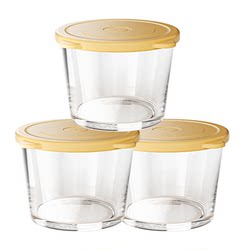 Pickles Sealed Jar Glass Storage Box Food-Grade Storage Container Refrigerator Preservation Jar Small Vegetable Pickle Jar Portioning Box