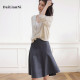 Commuting temperament gray suit skirt slim a-line skirt for women 2025 spring and summer new umbrella skirt elegant OL mid-skirt