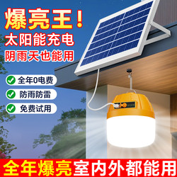 Solar Outdoor Rechargeable Light Bulb, Ultra-Bright, High-Power, Household Power Outage Emergency Light, Courtyard Waterproof Wireless Lighting