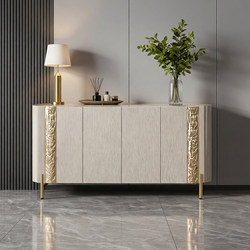 Light Luxury Italian-Style Entryway Cabinet, High-End Villa Sideboard, Decorative Storage Cabinet for Living Room, Bedroom, and Hallway
