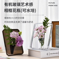 Light Luxury Style Creative Transparent Photo Frame Vase Desktop Ornament Hydroponic Flower Vase Goddess Gift Souvenir