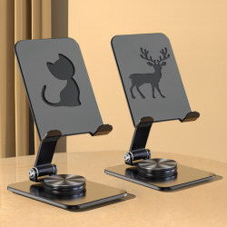2025 New Model Phone Stand, Popular Desktop Folding Support Stand, Stable and Universal for Phones and Tablets, Lazy Multifunctional 360-Degree Metal Stand for Bed, Home Use
