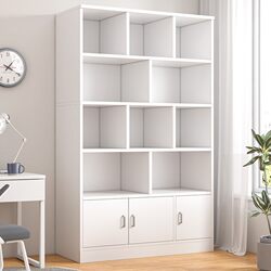 Simple Bookshelf, Floor-Standing, Wall-Mounted, Living Room Storage Rack, Layered Storage Rack, Storage Cabinet, Simple Modern Home Bookcase