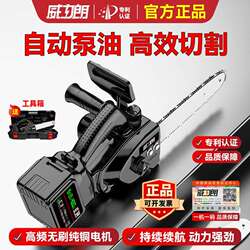 German Imported Lithium Electric Chainsaw, Rechargeable Electric Chainsaw, High-Power Brushless Electric Chainsaw, Portable Household Small Logging Saw