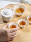 bo am tra Trấu du lịch dùng một lần kung fu trà đặt nhanh cốc phân hủy sinh học cấp thực phẩm di động ngoài trời trà bộ ấm trà cối xay Trà sứ
