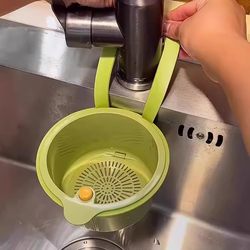 Hanging Sink Drain Basket for Home Kitchen, Sink Separator for Food Residue, Fruit Washing and Draining Basket