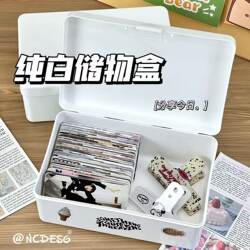 Desktop Storage Box, Mirror Cabinet, Makeup and Skin Care Products, Miscellaneous Items, Rectangular Plastic Box with Lid, Snack Storage Box, Dressing Table Storage Box