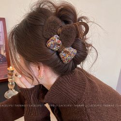 High-End Melard Autumn and Winter Bow Hair Clip, Large Size for Women, 2025 New Shark Clip Hairpin, Back of the Head Hair Accessory