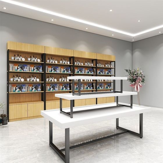 
Flow table display table cosmetics island cabinet mother and baby combination three-layer supermarket shoe shelf island shelf display stand