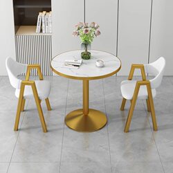 Balcony Table and Chair Set, Small Tea Table, Trendy Leisure Round Table, Dining Table, Home Coffee Table and Chair Set, Reception and Negotiation Table