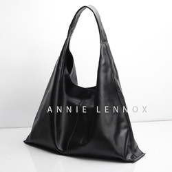 Triangular Tote Bag, First-Layer Cowhide, New Large-Capacity Genuine Leather Shoulder Bag, Women's Casual Lazy Style Bag, Women's Commuting Bag