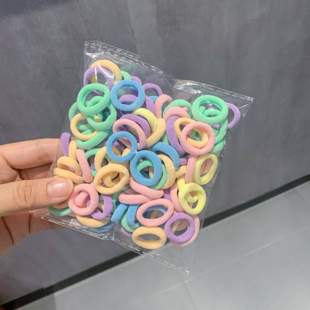 Children's hair ring does not hurt hair Korean cute colorful towel ring ...