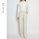 KEMAN casual pants for women in autumn and winter high-waisted straight trousers to make them look slimming 2024 new white thickened pants