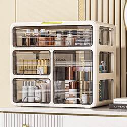 German Cosmetics Storage Box, Large Capacity, Desktop Dust-Proof Lipstick and Skincare Dressing Table, Internet-Famous Drawer-Type Storage Rack