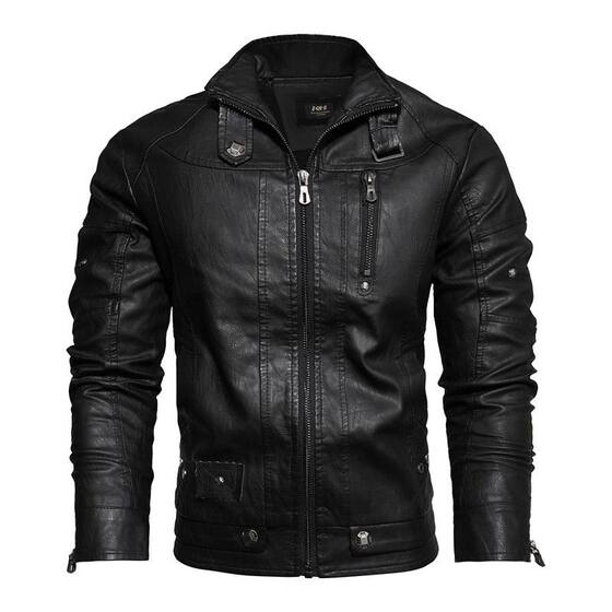 
Autumn and winter men's leather jackets new retro leather jackets trendy high-quality brand men's PU jackets European and American nostalgic style