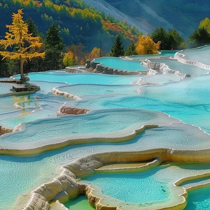 5天0购物0隐形消费-四川旅游成都九寨沟黄龙景区都江堰2+1保姆车