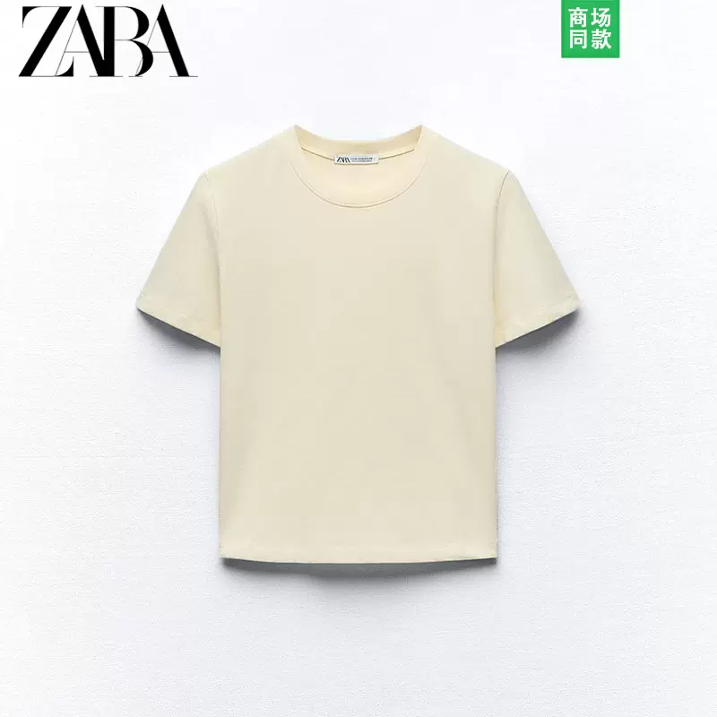 ZA春季新款女装BM风气质短袖针织衫女辣妹修身显瘦T恤RA 7901325-Taobao 