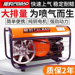 Feibao Piston-Type Belt Air Compressor, Air Compressor for Home Decoration, Spray Painting, High-Power High-Pressure Air Pump for Woodworking