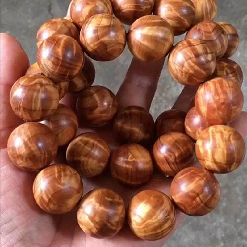 太行崖柏龙胆闪电炫纹手串2.0陈化料高油性