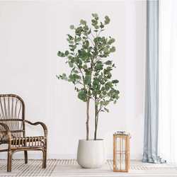 Simulated green plants Eucalyptus potted plants large home floor ornaments artificial plants money leaves bonsai decoration
