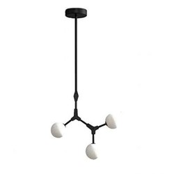 Nordic living room lamp American art restaurant bar bedroom iron branch magic bean chandelier Y-shaped fork magic bean