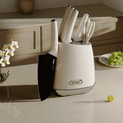 Wuc Xinjiang Shipping Knife Set, Complete Kitchen Utensil Set, Household Knife, Baby Food Knife, Cutting Board Two-In-One